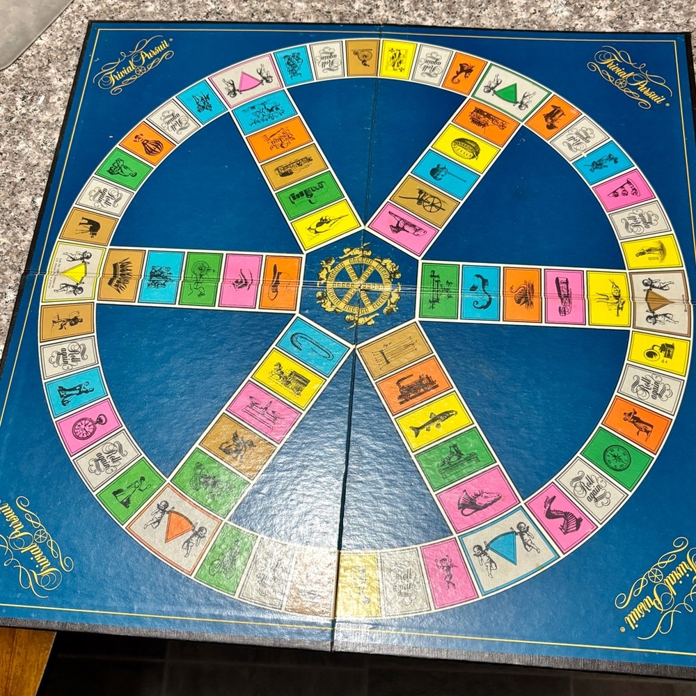 Vintage 1981 Trivial Pursuit Board Game - Blue Edition
